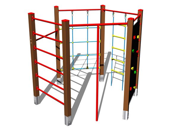 Šplhacia zostava SS8603KW - hnedá