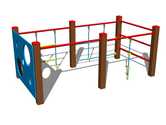 Šplhacia zostava SS8609KW - hnedá