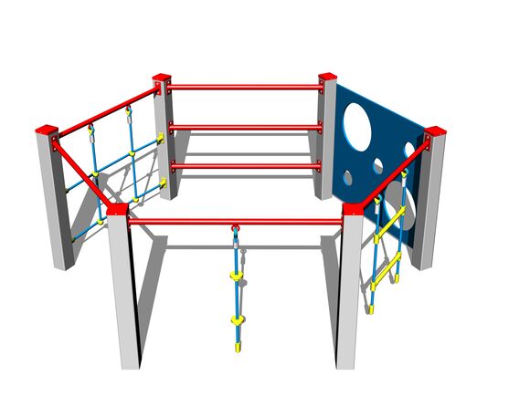 Šplhacia zostava SS8610KS - strieborná