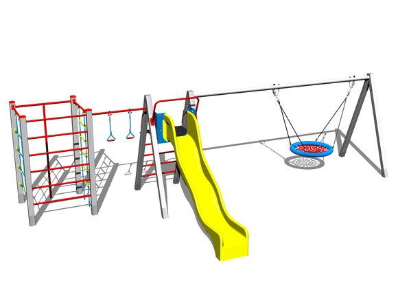 Šplhacia zostava SS804KS - strieborná
