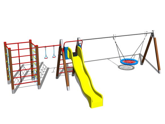 Šplhacia zostava SS804KW - hnedá