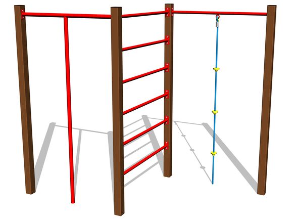 Šplhacia zostava SS8302KW - hnedá