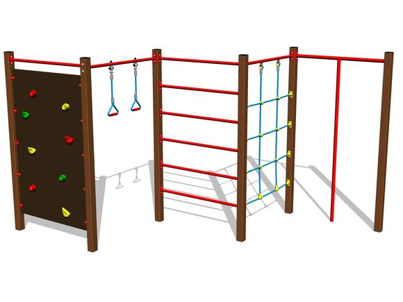 Šplhacia zostava SS8501KW - hnedá