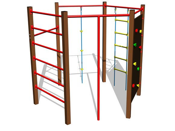 Šplhacia zostava SS8602KW - hnedá
