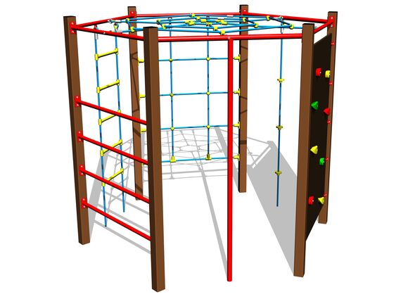 Šplhacia zostava SS8604KW - hnedá