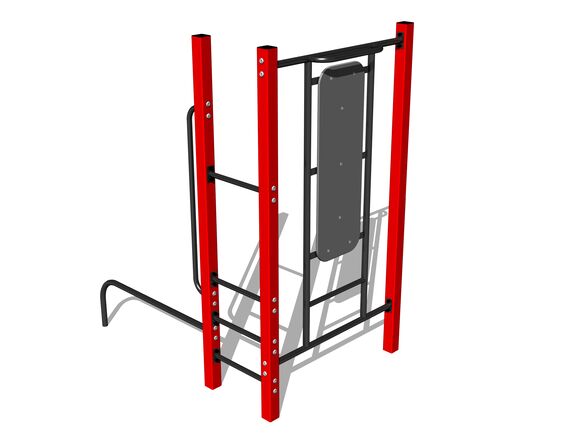 Street workoutová zostava WS8005RD - červená