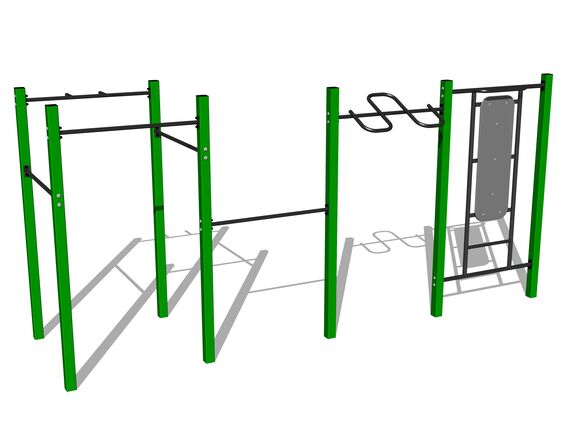 Street workoutová zostava WS8012GD - zelená