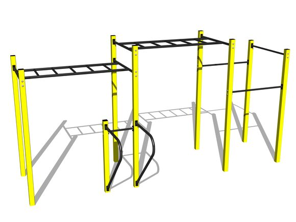 Street workoutová zostava WS8015YD - žltá