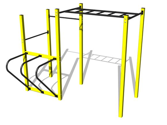 Street workoutová zostava WS8018YD - žltá