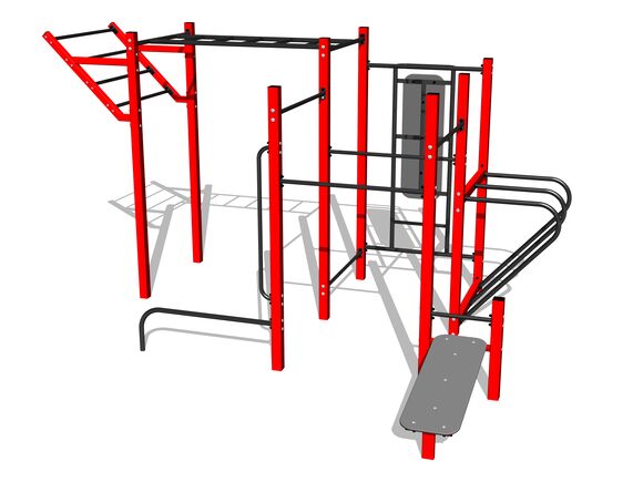 Street workoutová zostava WS8020RD - červená