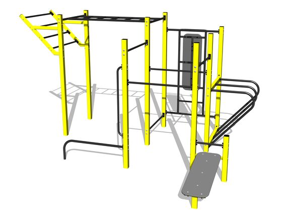 Street workoutová zostava WS8020YD - žltá