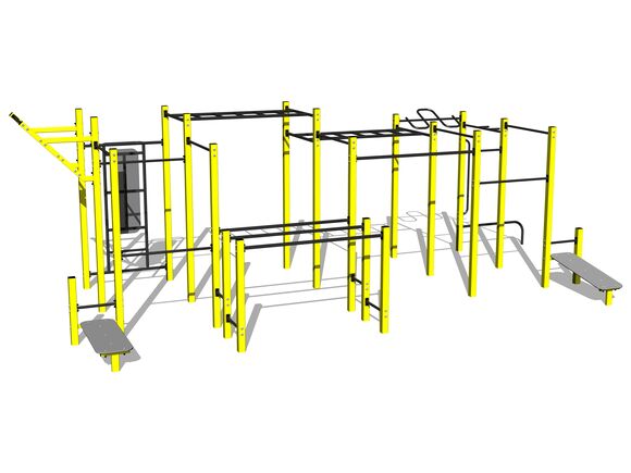 Street workoutová zostava WS8030YD - žltá