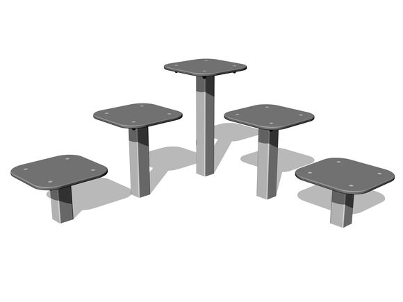 Street workoutový prvok WP8007DS - strieborná