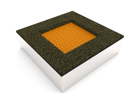 Trampolína do zeme TR-C140-OZ - oranžová