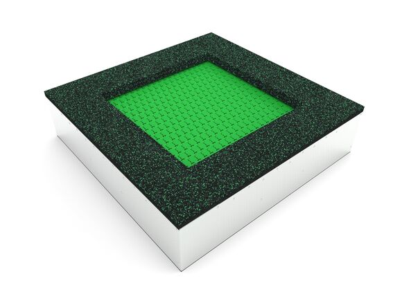 Trampolína do zeme TR-C160-GZ - zelená