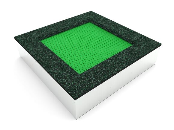 Trampolína do zeme TR-C180-GZ - zelená