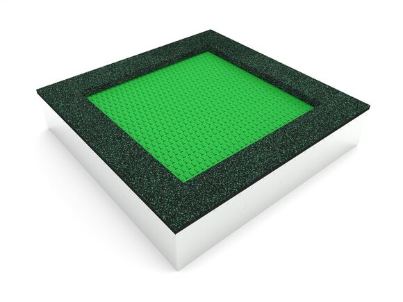 Trampolína do zeme TR-C210-GZ - zelená