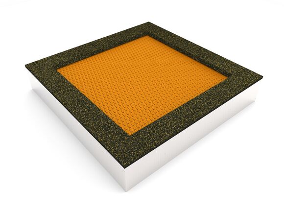 Trampolína do zeme TR-C240-OZ - oranžová