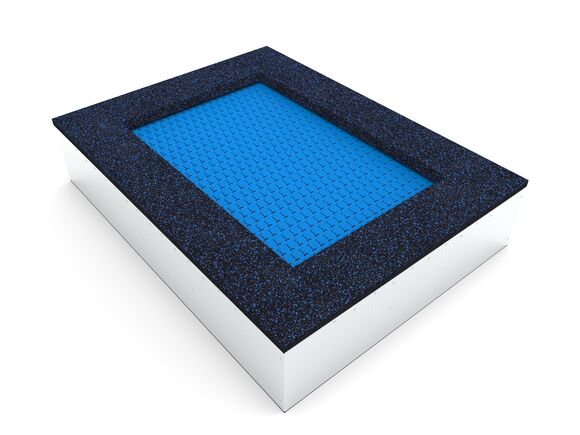 Trampolína do zeme TR-O210-BZ - modrá