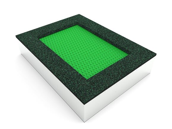 Trampolína do zeme TR-O210-GZ - zelená