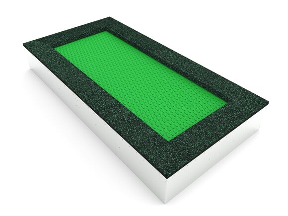 Trampolína do země TRA-O320-GZ - zelená