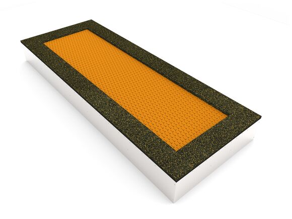 Trampolína do zeme TR-O420-OZ - oranžová