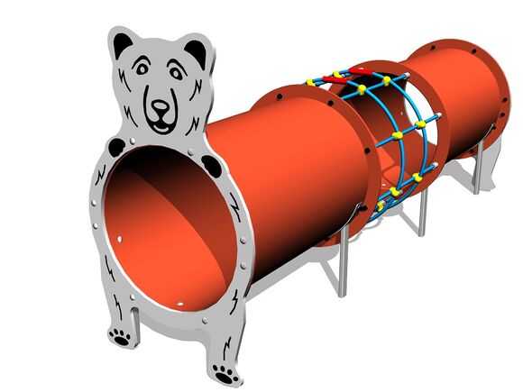Tunelový prvok - Medveď MIDI (UV stabilný) TUP2006K - celokovový