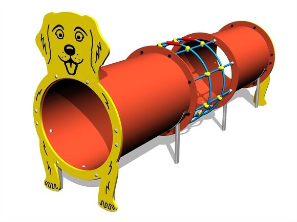 Tunelový prvok - Psík MIDI (UV stabilný) TUP2001K - celokovový