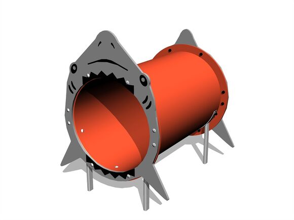 Tunelový prvok - Žralok MINI (UV stabilný) TUP1003K - celokovový