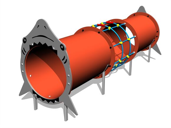 Tunelový prvok - Žralok MIDI (UV stabilný) TUP2003K - celokovový