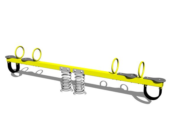 Vahadlová štvorhojdačka na pružinách VH400KY - žltá