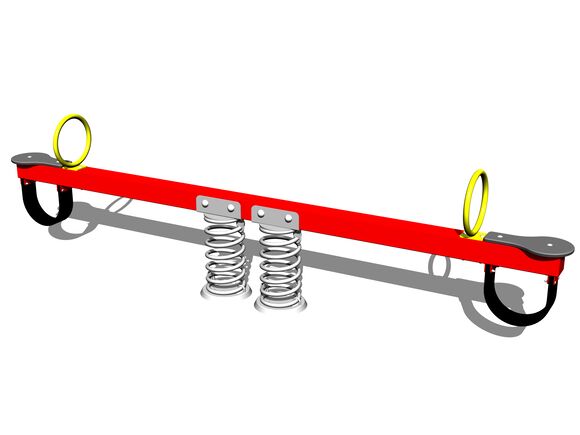 Vahadlová dvojhojdačka na pružinách VH200KR - červená