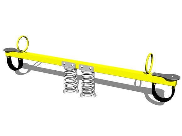 Vahadlová dvojhojdačka na pružinách VH200KY - žltá
