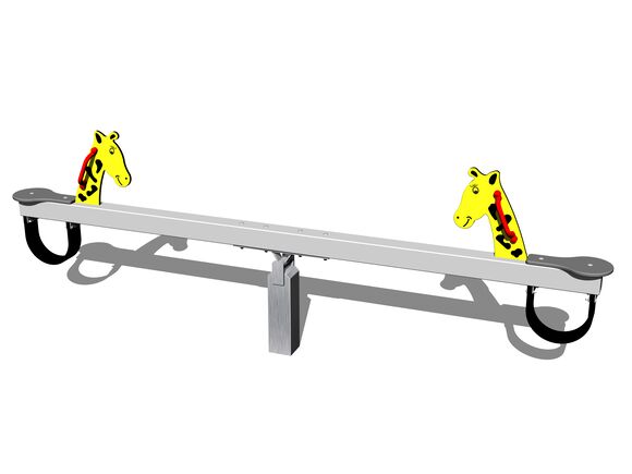 Vahadlová dvojhojdačka VH205KS - strieborná