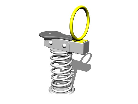 Vahadlová jednohojdačka na pružine VH101KS - strieborná