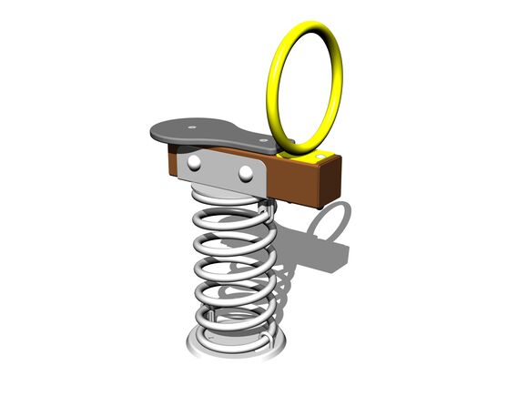 Vahadlová jednohojdačka na pružine VH101KW - hnedá