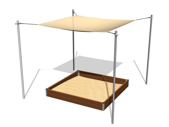 Zatienenie pieskoviska posuvné 2x2 m ZP222