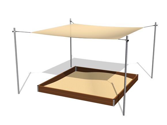 Zatienenie pieskoviska posuvné 3x3 m ZP332