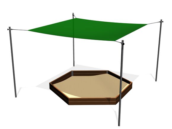 Zatienenie šesťstranného pieskoviska posuvné ZP600