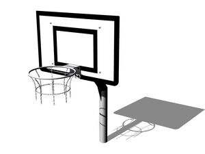 Basketbalový kôš nízký BK001K - celokovový