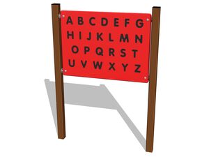 Edukačný panel - Abeceda - hnedá