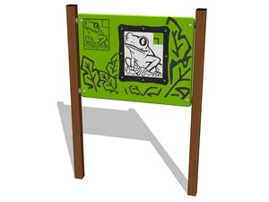Edukačný panel - Skladačka žaba EDP6118KW - hnedá