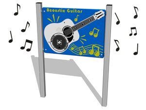 Edukačný panel - Gitara EDP6130KS - strieborná