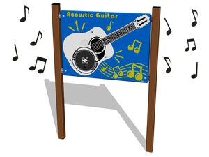 Edukačný panel - Gitara EDP6130KW - hnedá