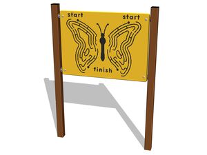 Edukačný panel - Motýlie bludisko - hnedá
