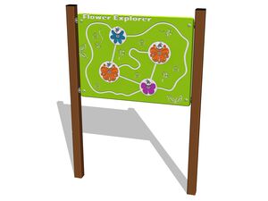 Edukačný panel - Kvety EDP6106KW - hnedá