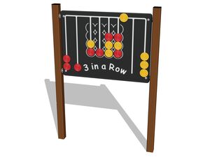 Edukačný panel - Tri v domčeku - hnedá