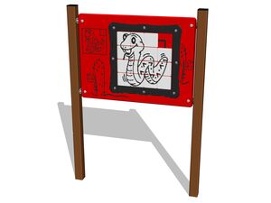 Edukačný panel - Skladačka had EDP6113KW - hnedá