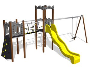 Herná zostava hrad UNH2032KW - hnedá