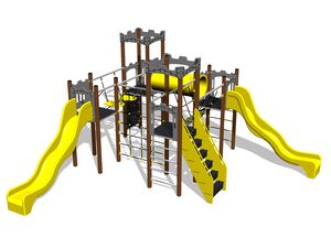 Herná zostava hrad UNH4018KW - hnedá
